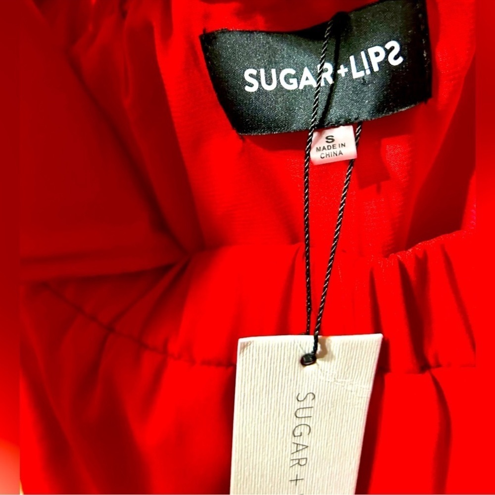Sugarlips Off The Shoulder Super Cute Red Bow Dress : Size Small - Picture 8 of 10